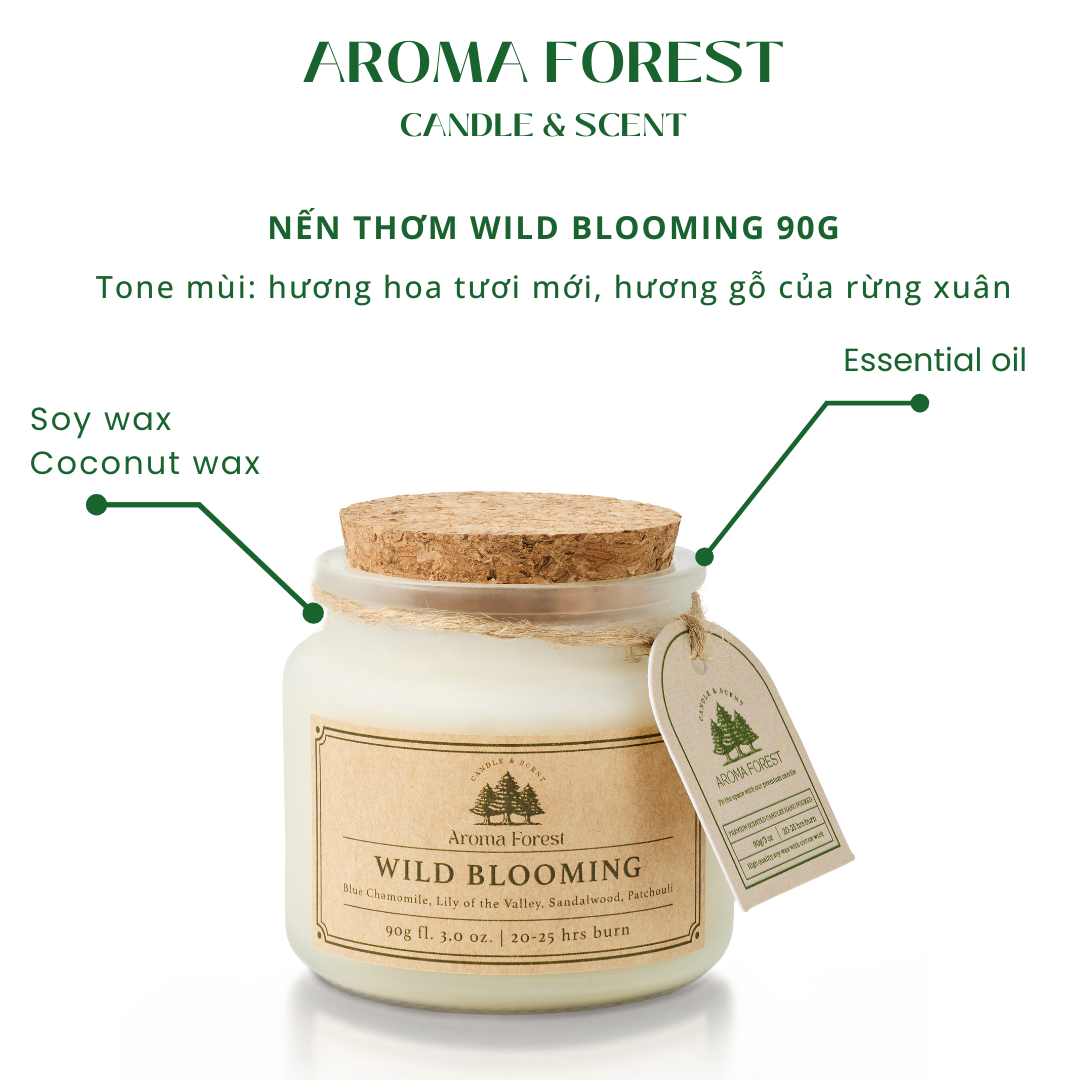 Set Quà Tặng 02 Nến Thơm Cao Cấp Aroma Forest-Nhiều Mùi 90g – hộp mica 